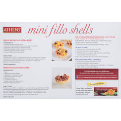 Athens Foods close-up of mini fillo shell layers highlighting flaky texture and crisp bite