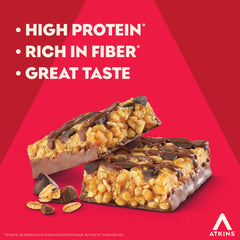 Atkins detailed texture shot of granola and chocolate chips highlighting satisfying chew