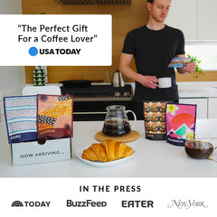 Atlas Coffee Club grounds brewed in a pour-over to highlight flavor extraction