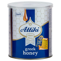 Attiki jar front view showing thyme wildflower honey and large size benefit