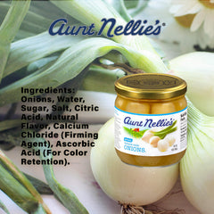 Aunt Nellie's onions used in a cream casserole adding mild sweet-tart flavor to dish