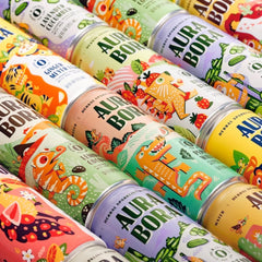 Aura Bora 12-pack on picnic table suggesting convenient portable refreshment