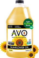 AVO 1 gallon jug front view showing packaging and brand for easy identification and storage