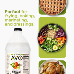 AVO diluted vinegar in a spray bottle for cleaning surfaces and safe use
