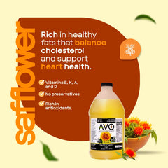 AVO bottle beside measuring cup demonstrating 64 fl oz size benefit