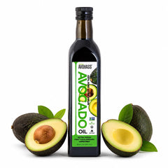 Avohass front bottle view showing branding and size, conveys quality