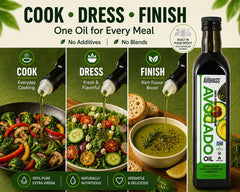 Avohass label detail showing cold pressed and unrefined claims