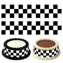 AWEELON front packaging showing six checkered edible cake borders, ready to use