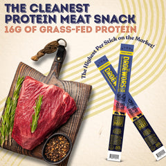 Ayoba close-up of beef stick texture highlighting dense protein and natural cure
