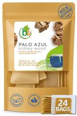 B-Experts front box showing Palo Azul tea and natural benefits