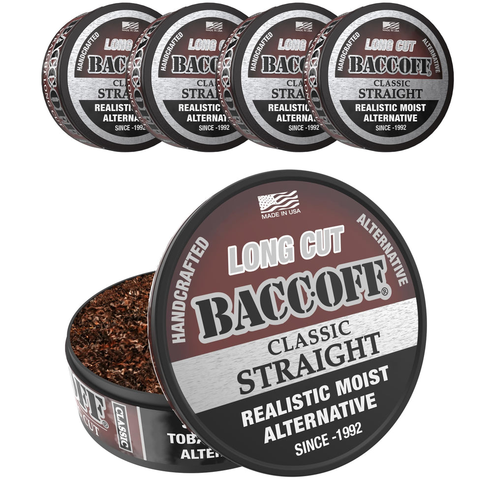 BACC OFF front can view showing bold label and authentic appearance benefit realism
