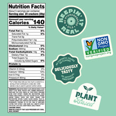 Back to Nature square crackers top view highlighting whole-grain benefit