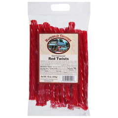 Backroad Country front packaging showing red twists and clear label, appealing snack option