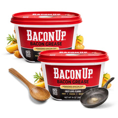 Bacon Up front packaging 14 oz tub showing brand and ready-to-use convenience