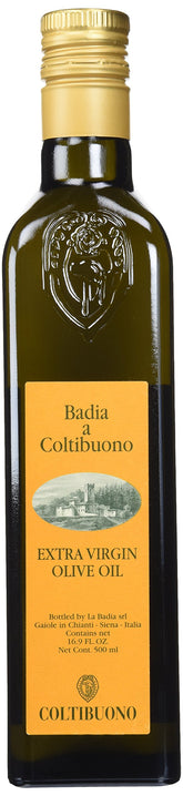 Badia a Coltibuono front bottle view showing label and artisanal appeal for authentic flavor