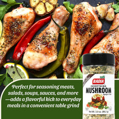 Badia seasoning sprinkled on eggs demonstrating enhanced savory benefit