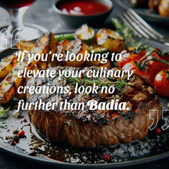 Badia pepper sprinkled into sauce showing flavor boost and smooth integration