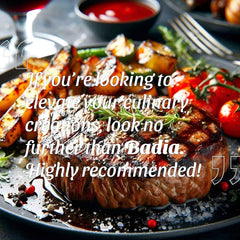 Badia-seasoned ribs with caramelized bark demonstrating enhanced smoky taste