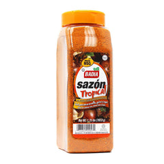Badia front packaging showing label and 28 oz jar, adds convenience