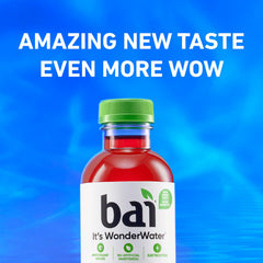 Bottle cap and neck of Bai emphasizing resealable convenience and portability