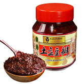 BAILINHOU jar front label showing authentic Sichuan doubanjiang and origin benefit