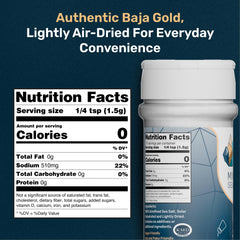Baja Gold shaker top close-up showing perforated lid for controlled pouring benefit