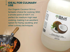 Baja Precious solid coconut oil scoop showing thick texture for cosmetics