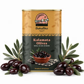 Bakaliko front jar view showing Kalamata olives and authentic Greek quality