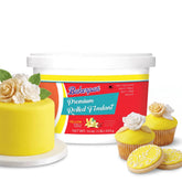 Bakerpan front packaging showing 1 lb yellow fondant and clear labeling for easy selection
