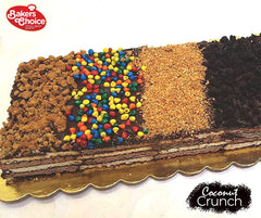 Baker's Choice coconut crunch topping on an ice cream sundae adding crunch