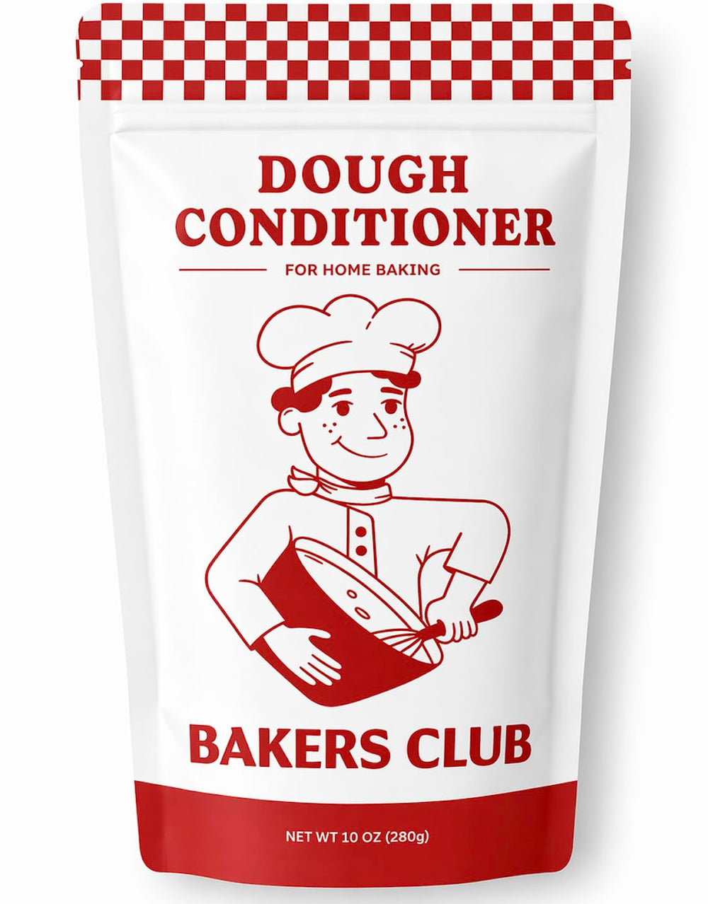 Bakers Club front packaging showing 10oz jar and label, clear benefit: easy identification