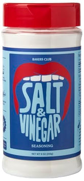 BAKERS CLUB front shaker showing 9oz label and seasoning benefits