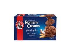 BAKERS Romany Creams front pack showing product and certification benefits