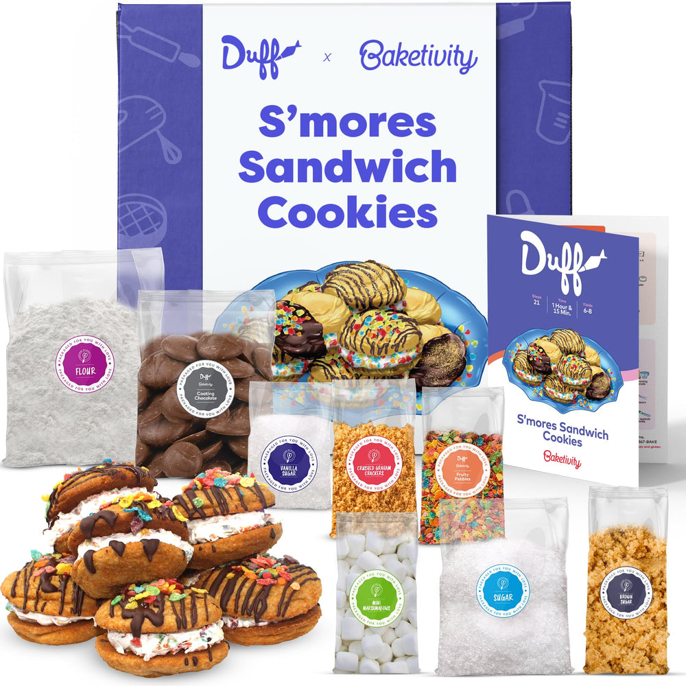 Baketivity kit front packaging showing all included items and easy start benefit
