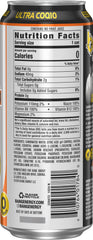 BANG poured into a glass showing bright orange color and fizz for a refreshing visual cue