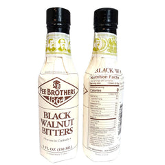 BARCONIC Fee Brothers Black Walnut two 5 oz glass bottles front view showing packaging and convenience