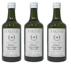 Bariani bottles front packaging showing three 1/2-liter bottles and label benefits