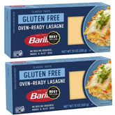 Barila front packaging showing oven-ready gluten-free lasagne sheets and clear branding