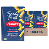 Barilla rotini front packaging showing brand and ready-pasta convenience