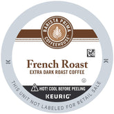 Barista Prima front packaging showing 96-count bold French roast, clear supply and brand