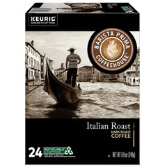 Barista Prima ground coffee texture showcasing dark roast body and aroma