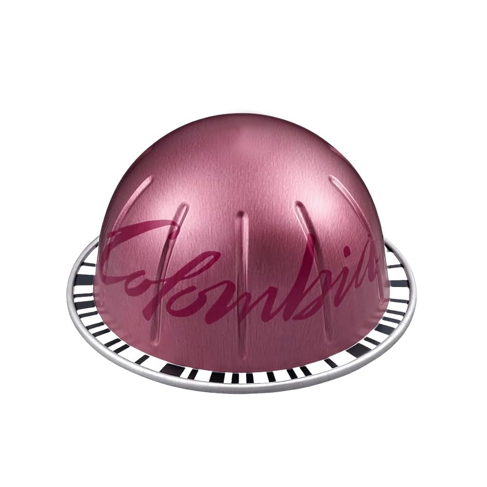 Barlo Colombia pods pack front view showing single-origin freshness and easy Nespresso Vertuo compatibility