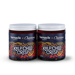 Barnacle Foods jar front packaging showing label and two-pack benefit