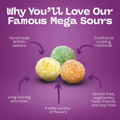 Barnetts close-up of sour coating, highlighting fizz texture for taste impact