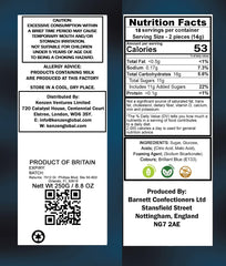 Barnetts open pouch with sweets spread illustrating quantity and sharing appeal
