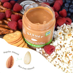 Barney Butter close-up texture revealing crunchy almond pieces benefit
