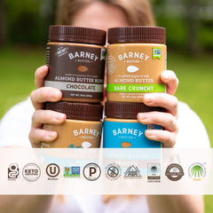 Barney Butter label detail highlighting certifications and trust benefit
