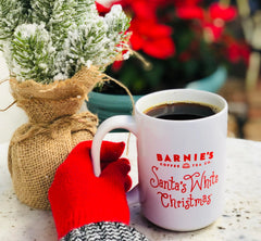 BARNIE'S COFFEE TEA CO. open bag showing aroma release and freshness