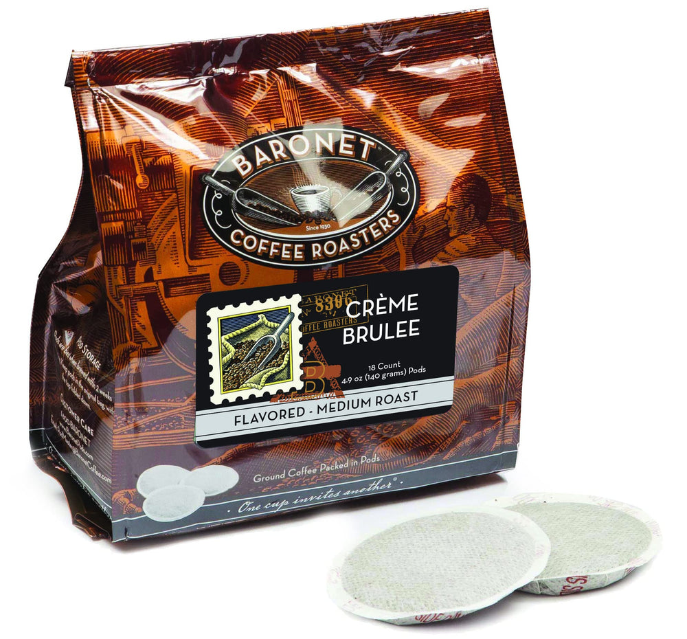 Baronet Coffee front packaging showing three sealed bags for freshness and convenience