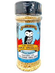 Barred Woods front packaging showing maple sprinkles and usage suggestions